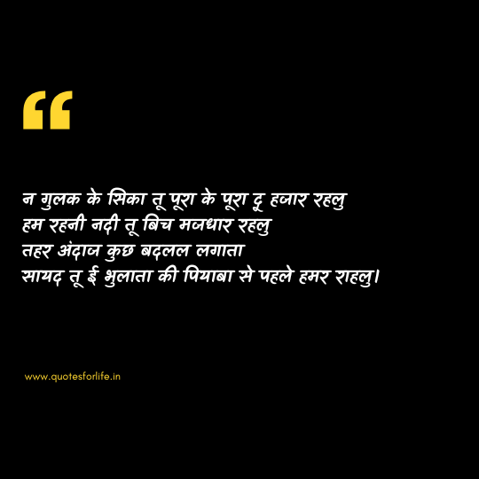 Quotes in Bhojpuri Love