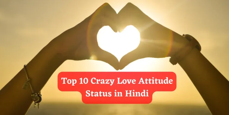 Top 10 Crazy Love Attitude Status in Hindi - Latest Status